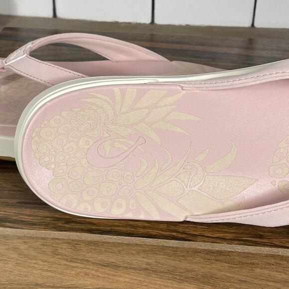 OluKai Nu A Pi O Womens Size 10 Shoes Pink Clay Hawaiian Thong Beach Sandal - Picture 10 of 12
